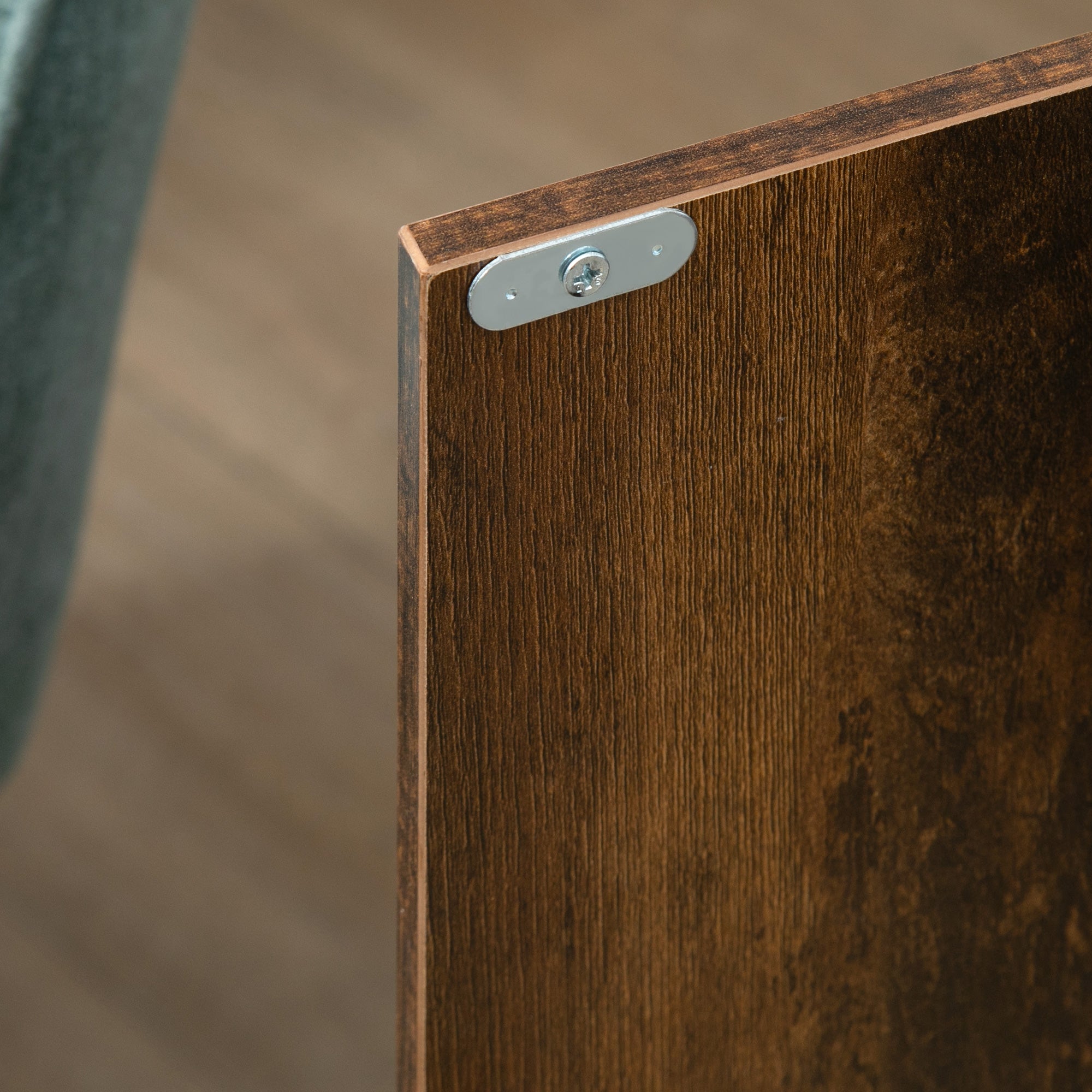 Industrial Sideboard Buffet Cabinet with Doors, Kitchen Cabinet, Coffee Bar Cabinet with Adjustable Shelves, Rustic Brown