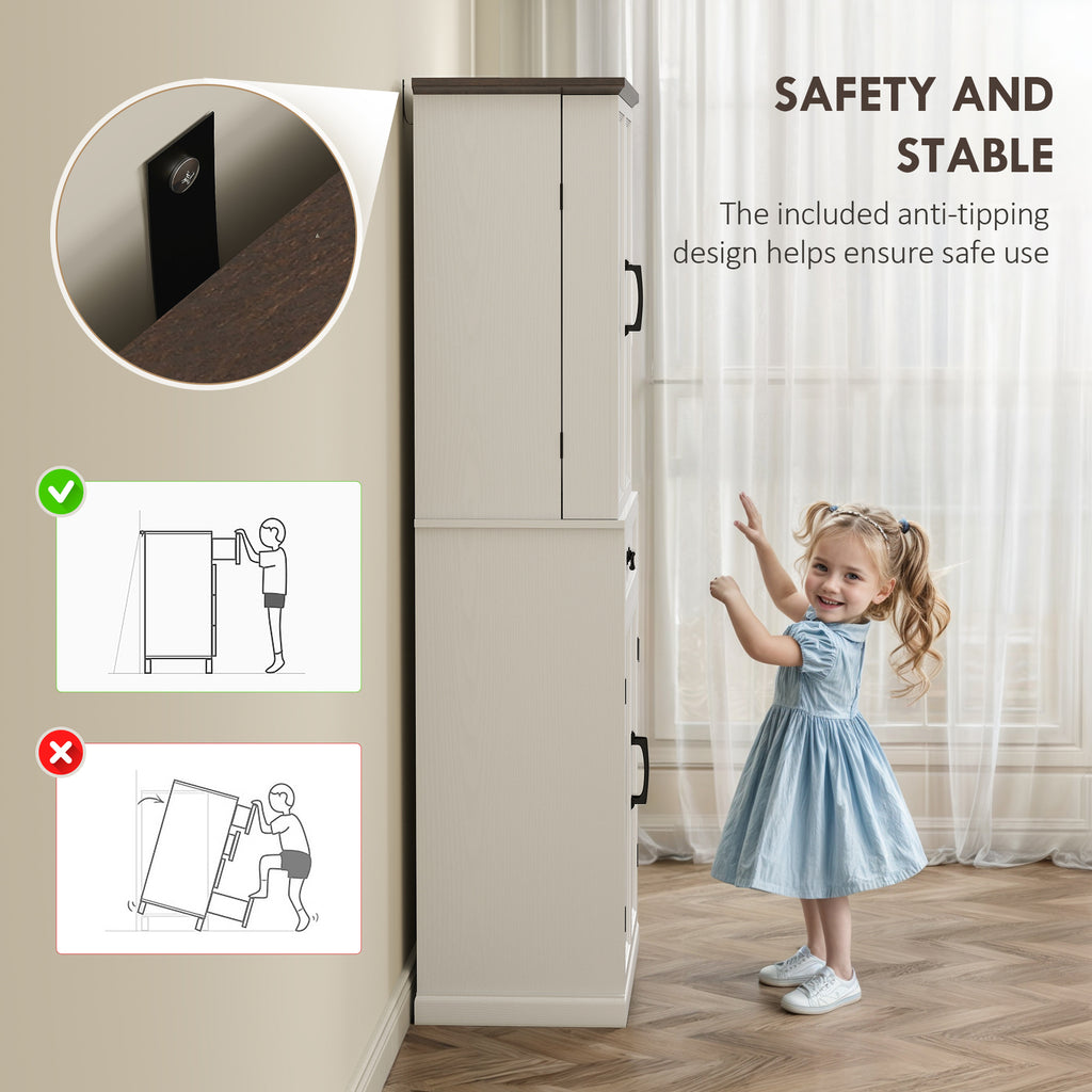 71" LED Kitchen Pantry Cabinet