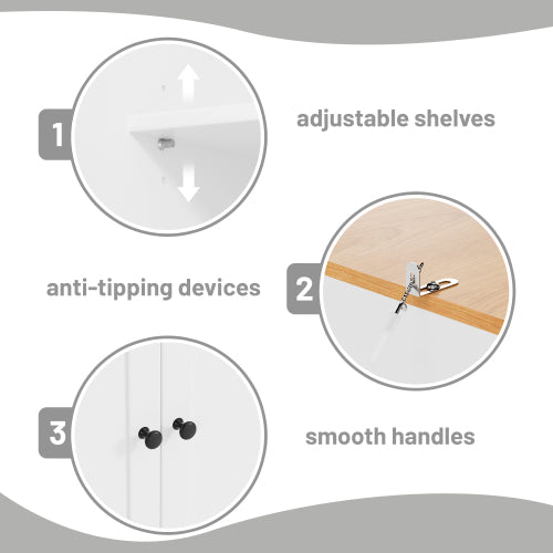 40.2x20x71.3 Inches Tall Freestanding Kitchen Pantry Large Cabinet Storage Cabinet Unavailable Platforms- Welfel
