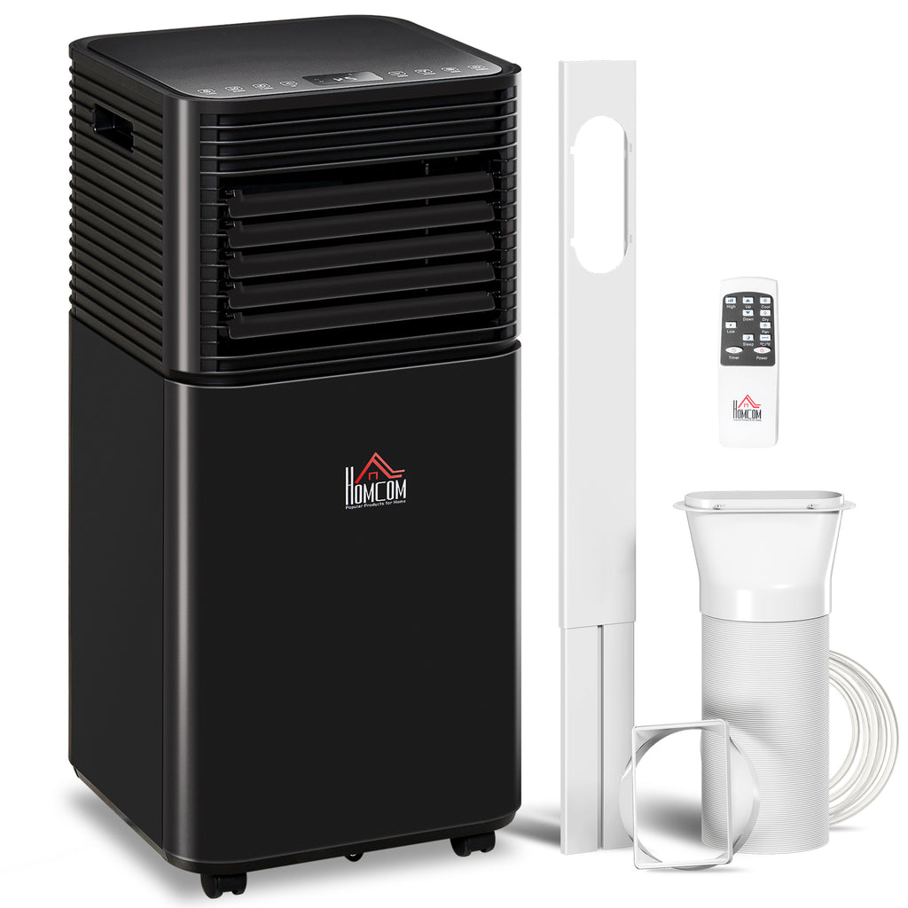 10000 BTU Portable Air Conditioner with Dehumidifier, Cooling Fan, Sleep, Remote, 24H Timer, Auto Off, Black