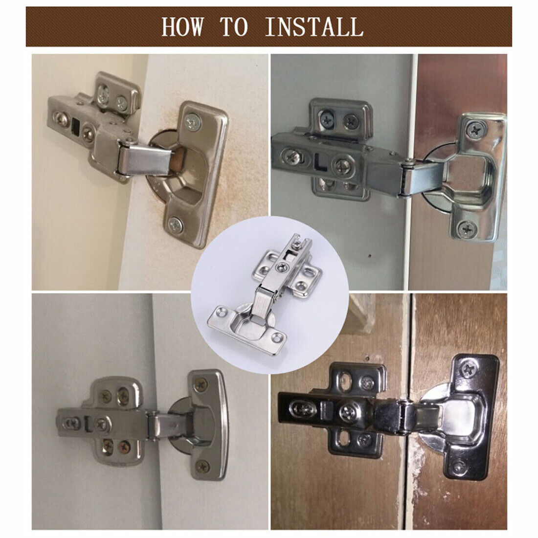 10PCS SOFT CLOSE 35mm KITCHEN CABINET CUPBOARD STANDARD DOOR HINGES NEW